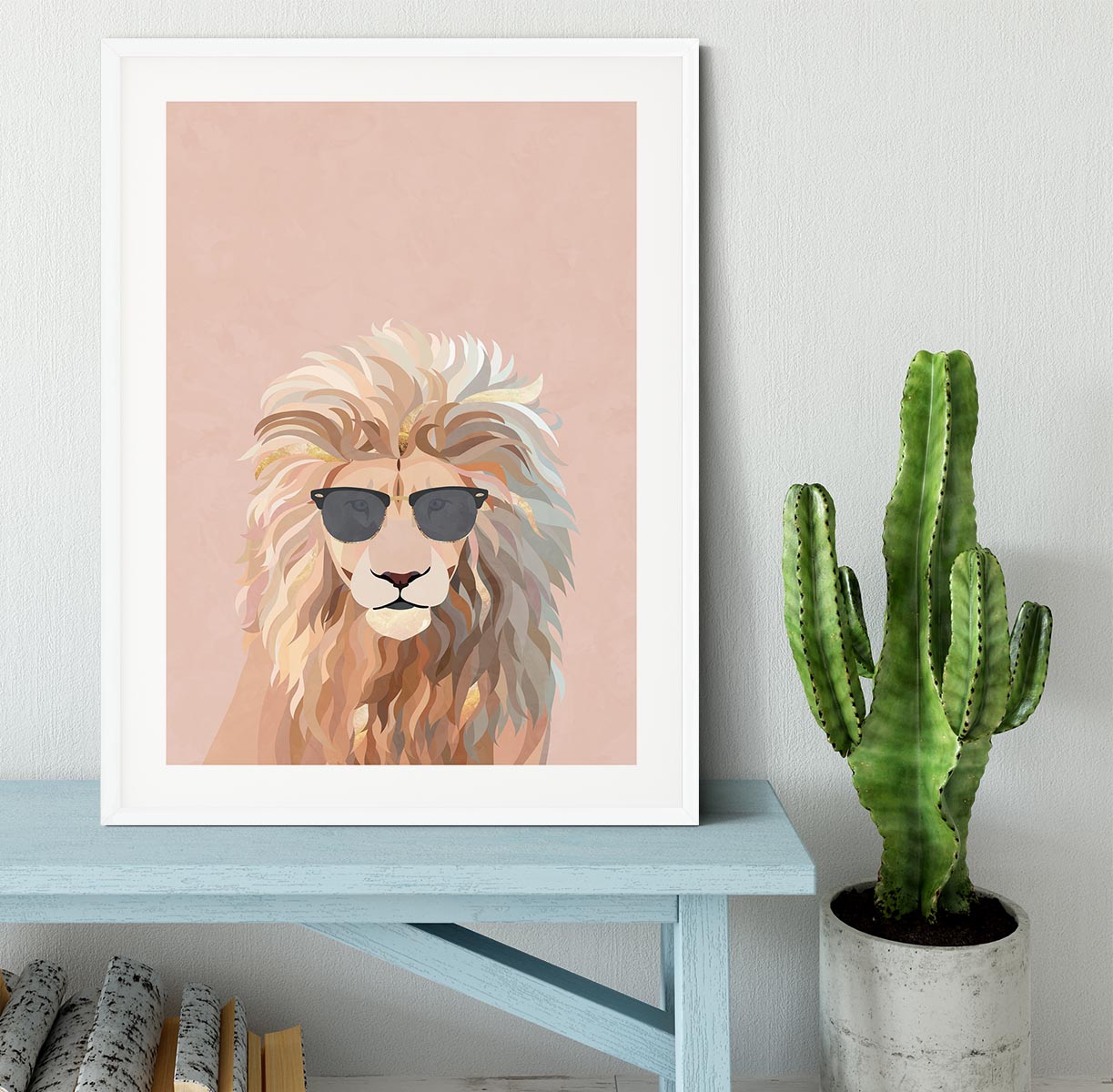 Cool cat lion Framed Print - 1x - 5