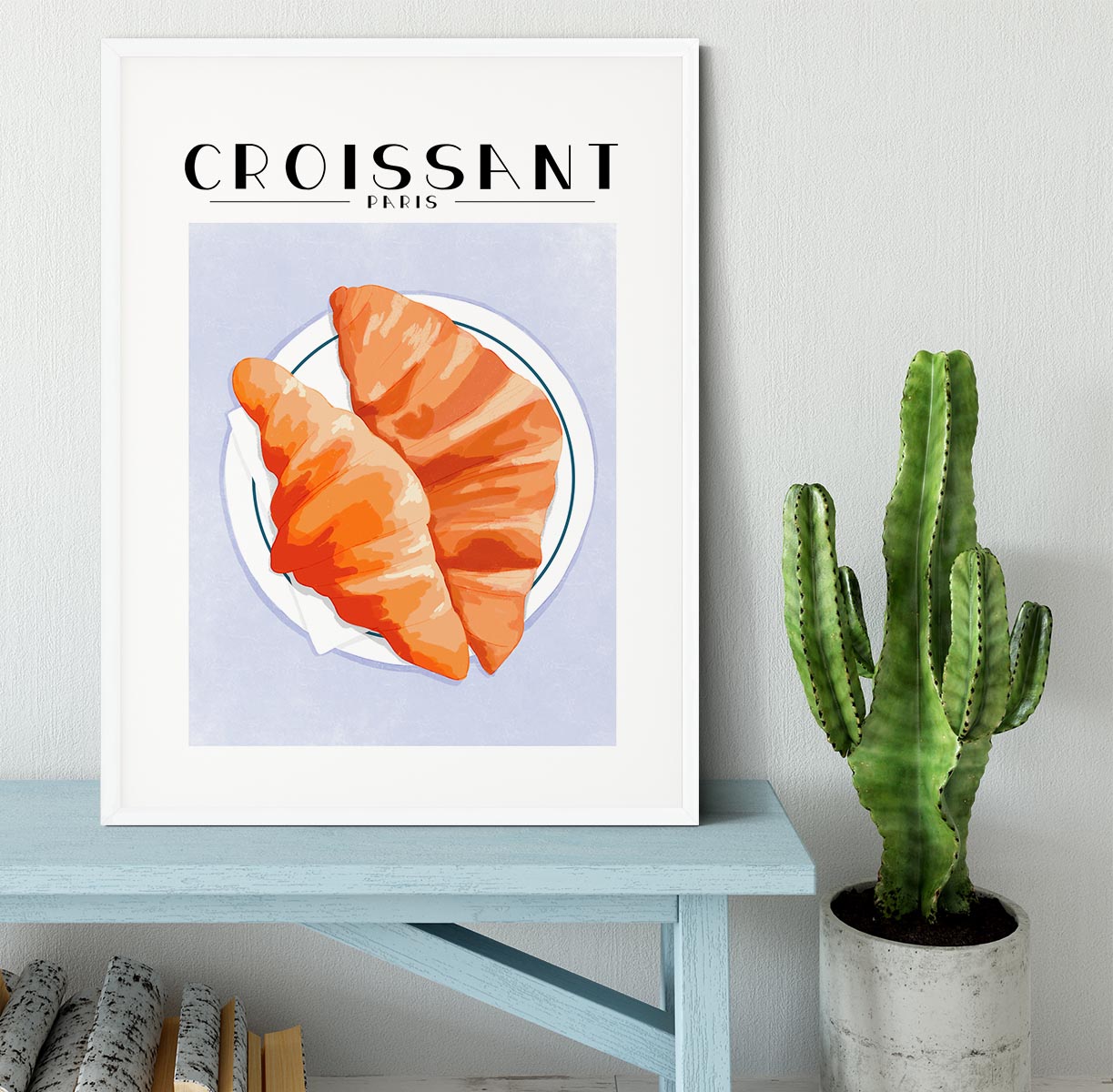 Croissant Paris Framed Print - Canvas Art Rocks - 5