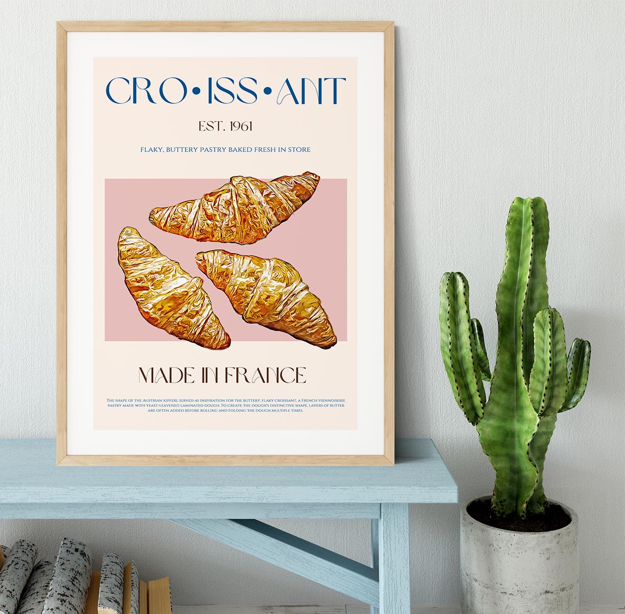 Croissant Print Framed Print - Canvas Art Rocks - 3