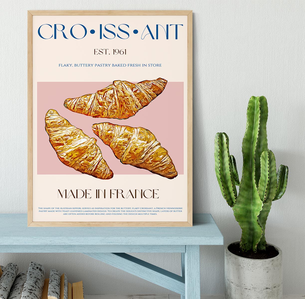 Croissant Print Framed Print - Canvas Art Rocks - 4