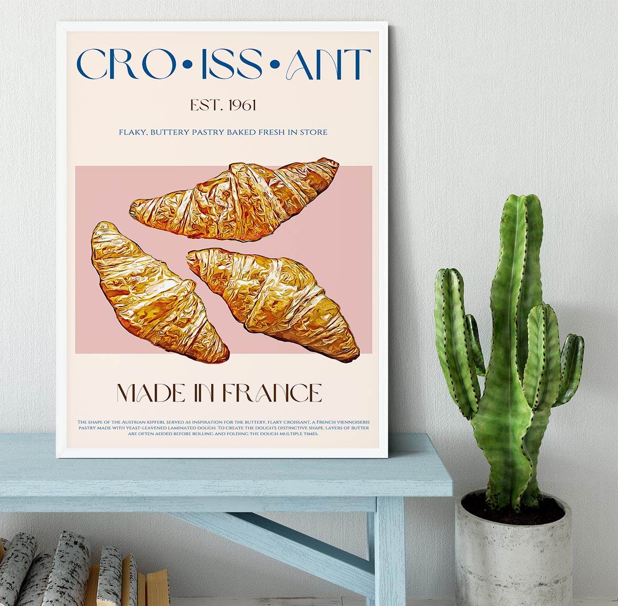 Croissant Print Framed Print - Canvas Art Rocks -6