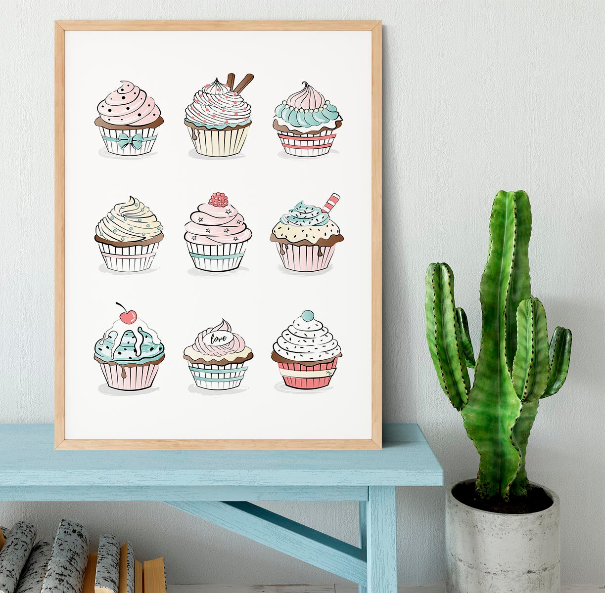 Cupcakes Framed Print - Canvas Art Rocks - 4