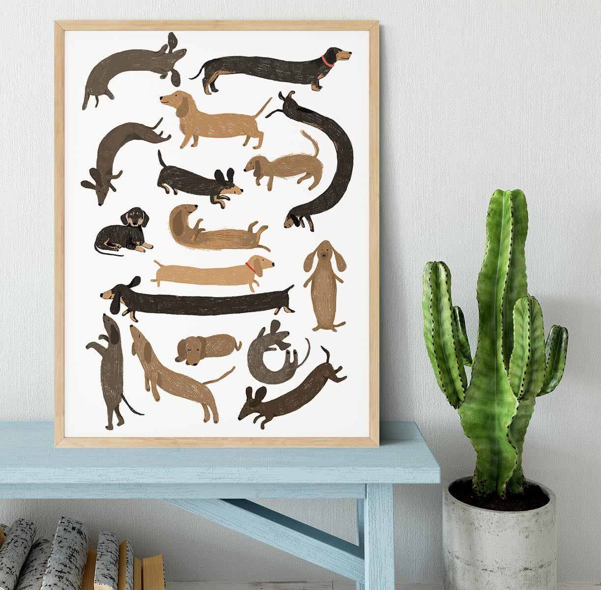 Dachshund Print Framed Print - 1x - 4