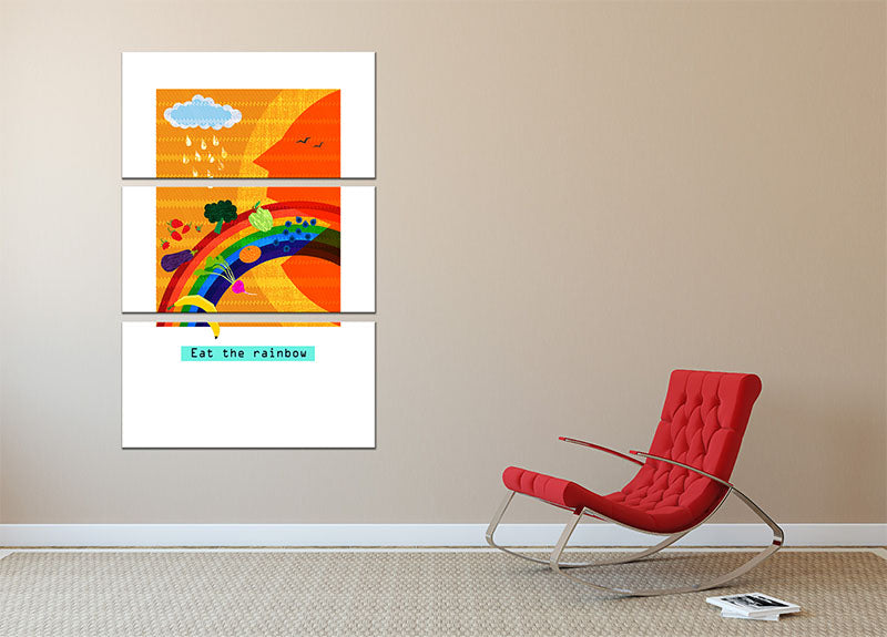 Eat the rainbow 3 Split Panel Canvas Print - 1x - 2