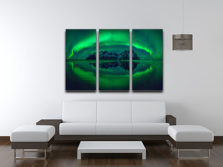 Eye of Stokksnes 3 Split Panel Canvas Print - Canvas Art Rocks - 3