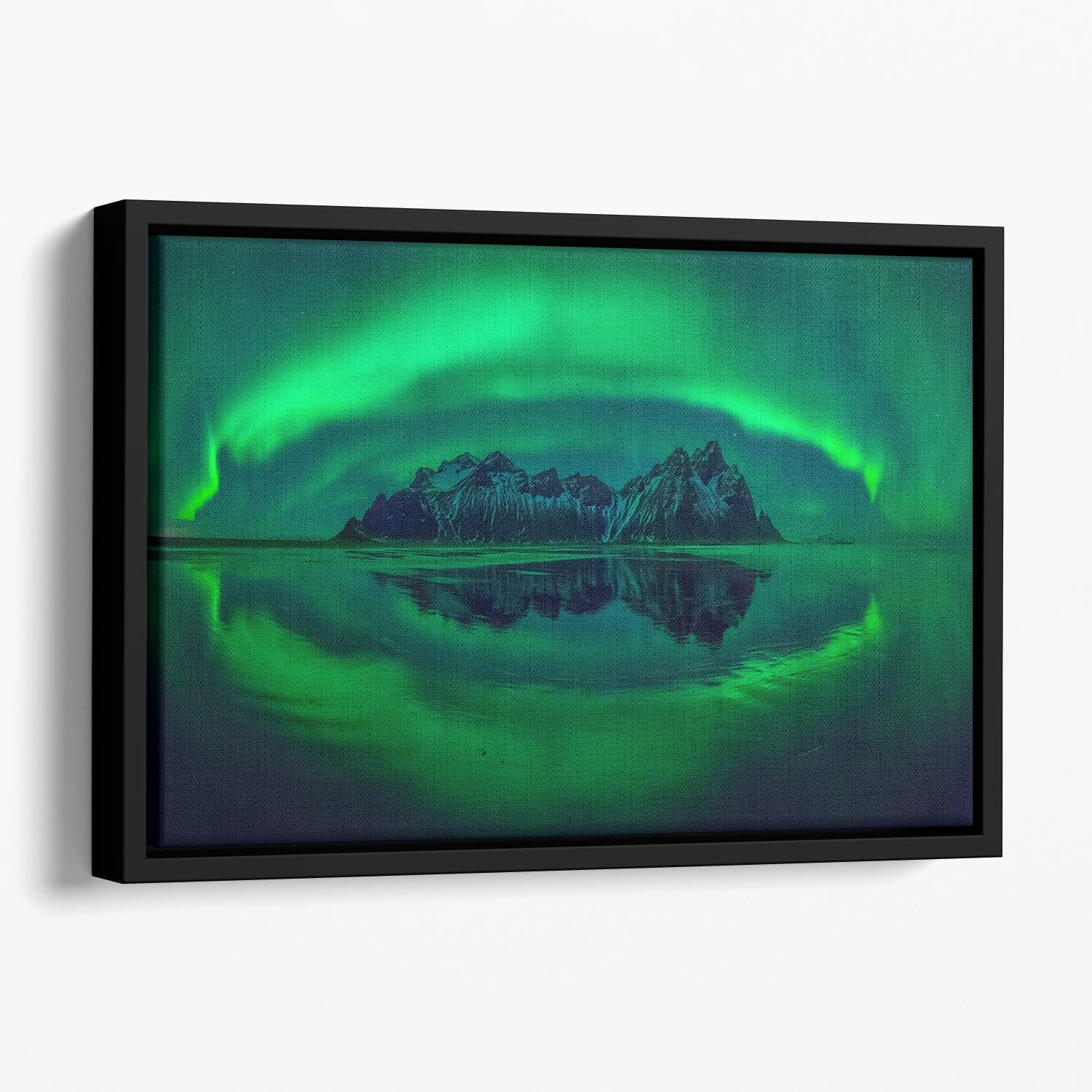 Eye of Stokksnes Floating Framed Canvas - Canvas Art Rocks - 1