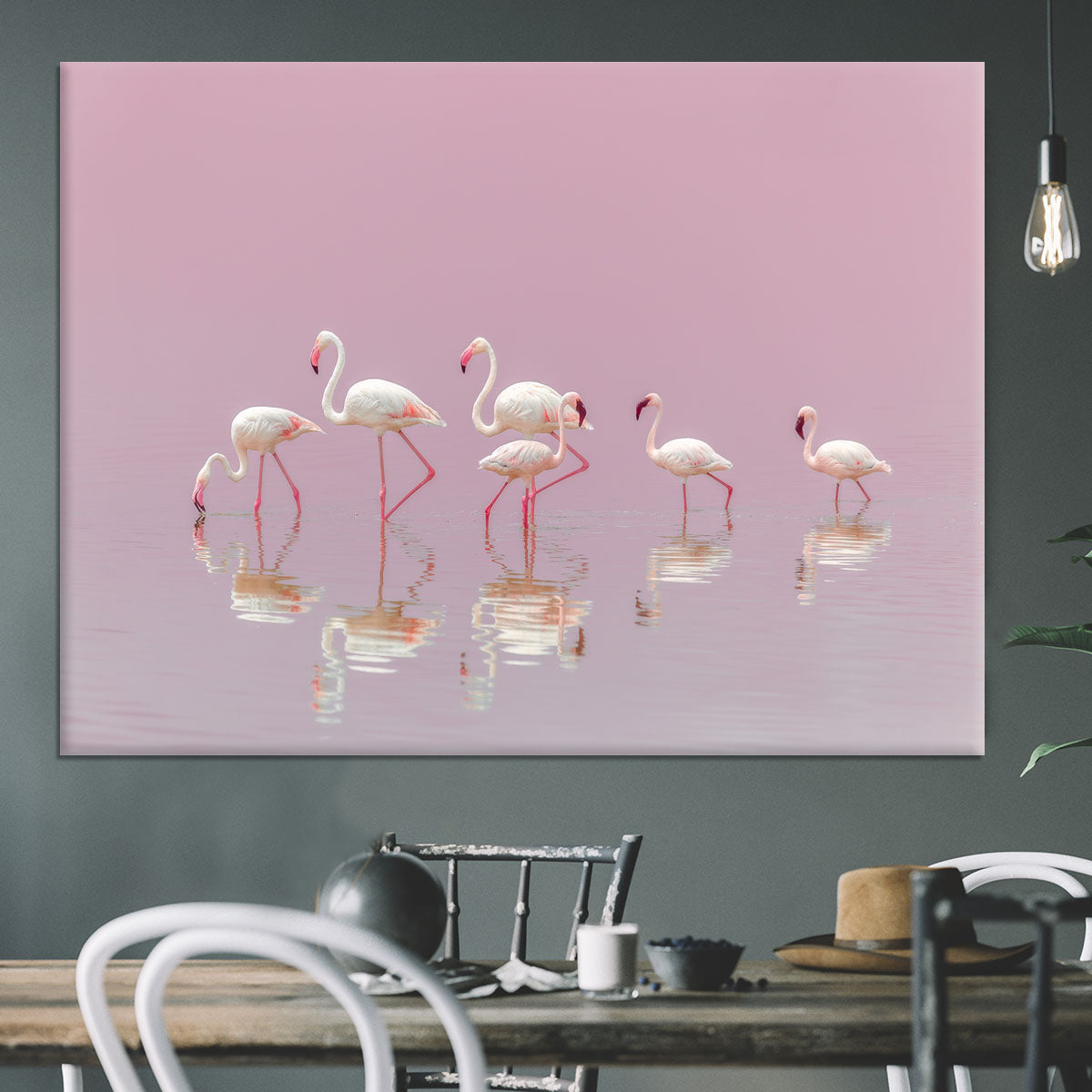 Flamingos Canvas Print or Poster - 1x - 3