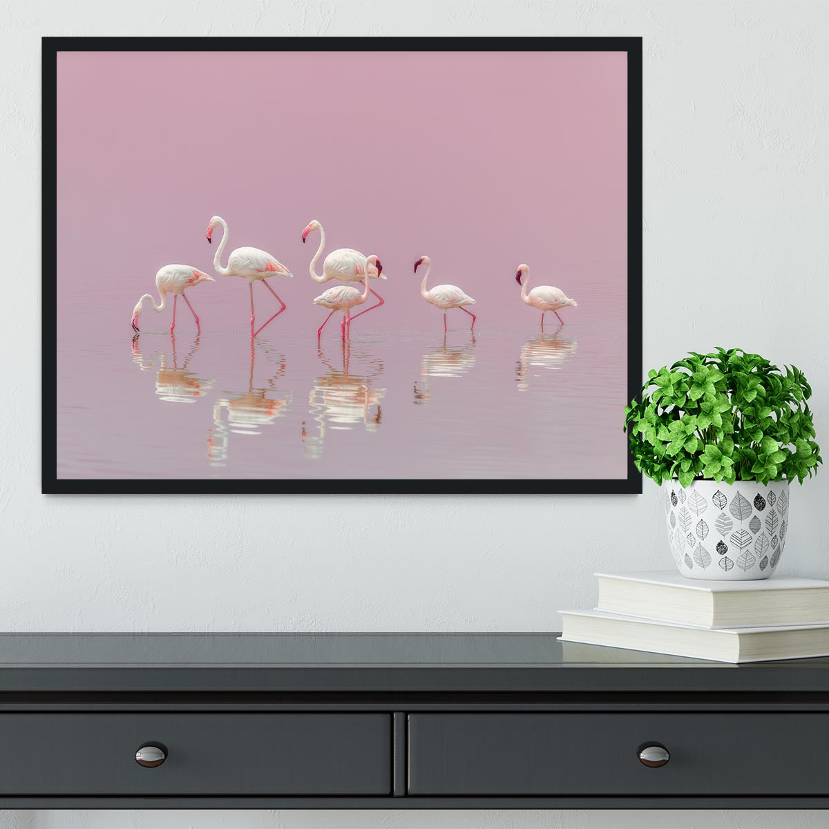 Flamingos Framed Print - 1x - 2