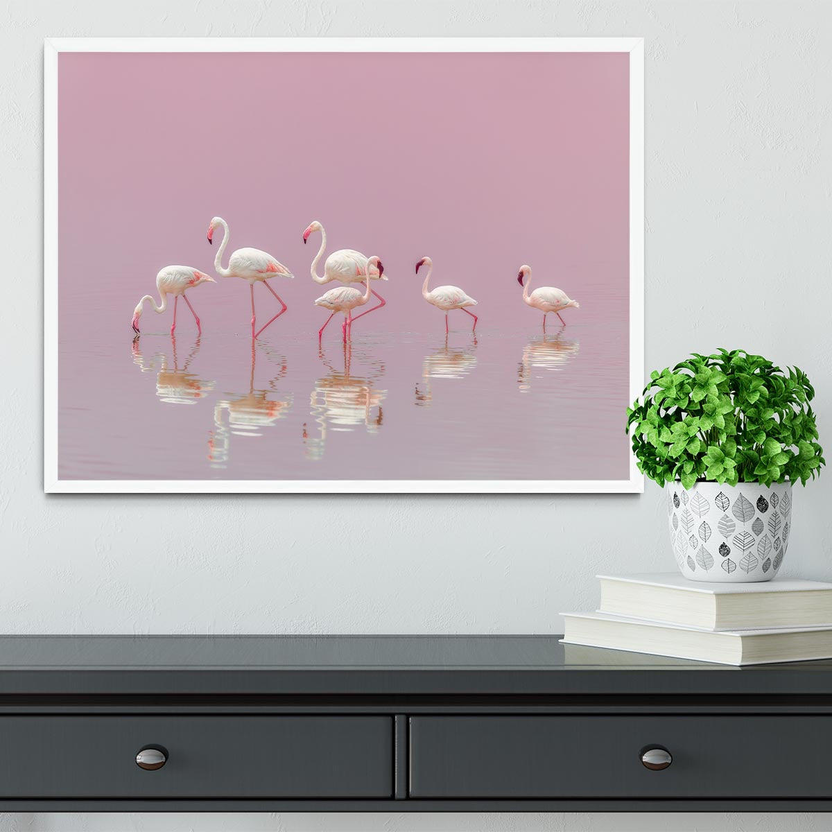 Flamingos Framed Print - 1x -6