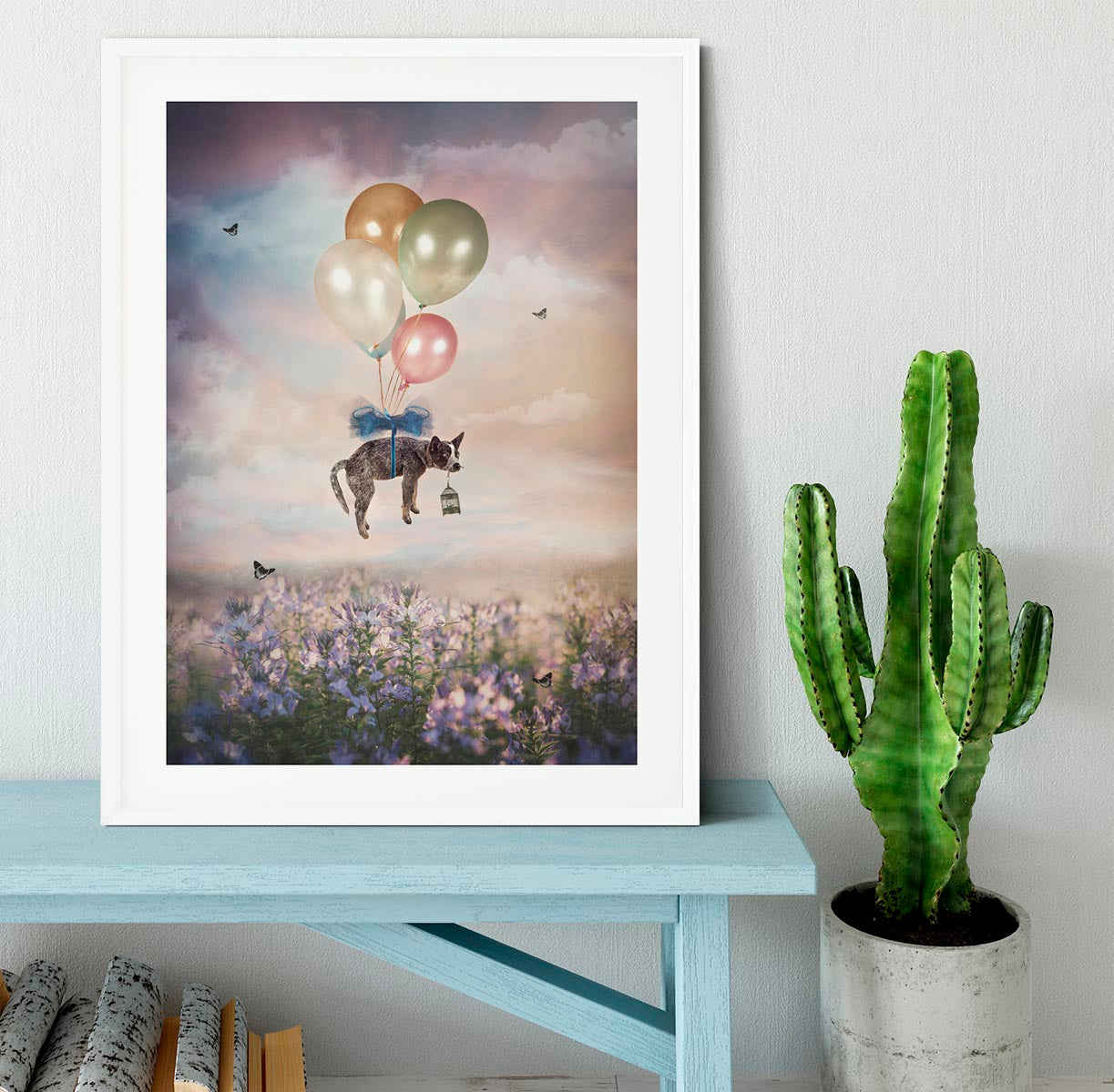 Floating Gift Dog Framed Print - 1x - 5