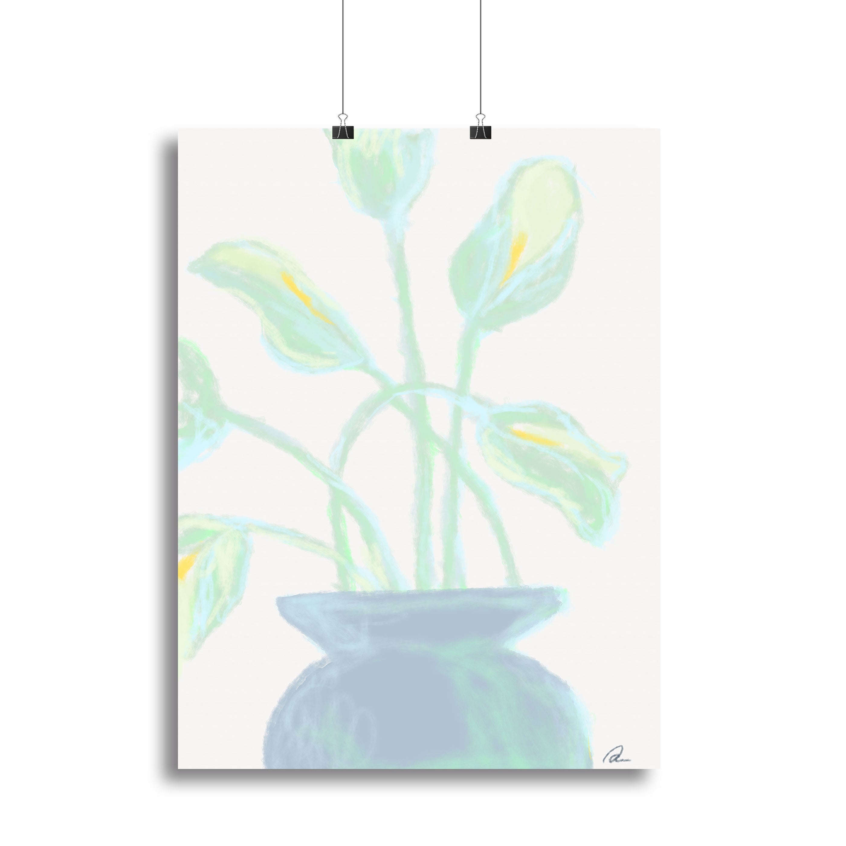 Flowers Mint Canvas Print or Poster - 1x - 2