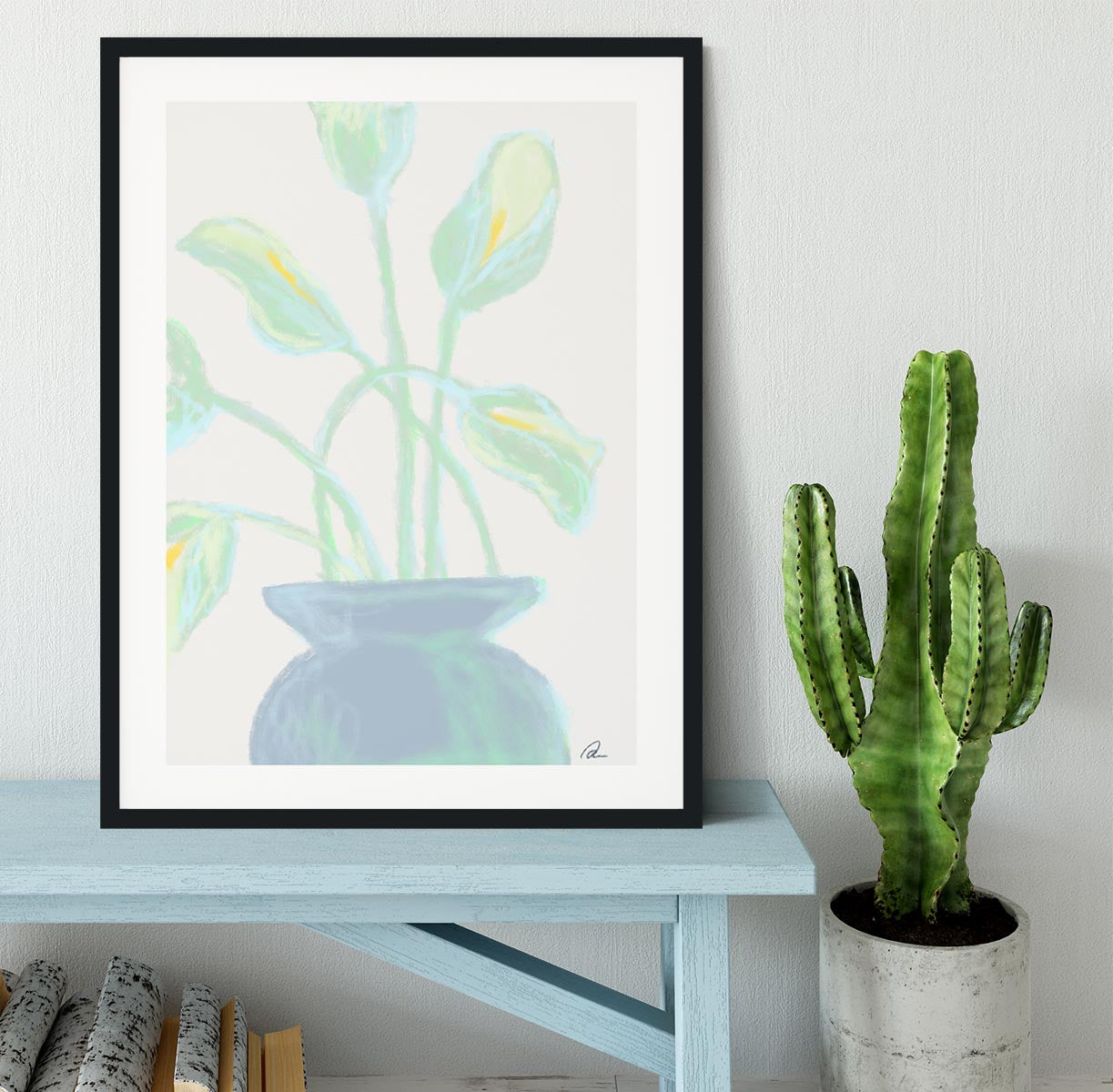 Flowers Mint Framed Print - 1x - 1