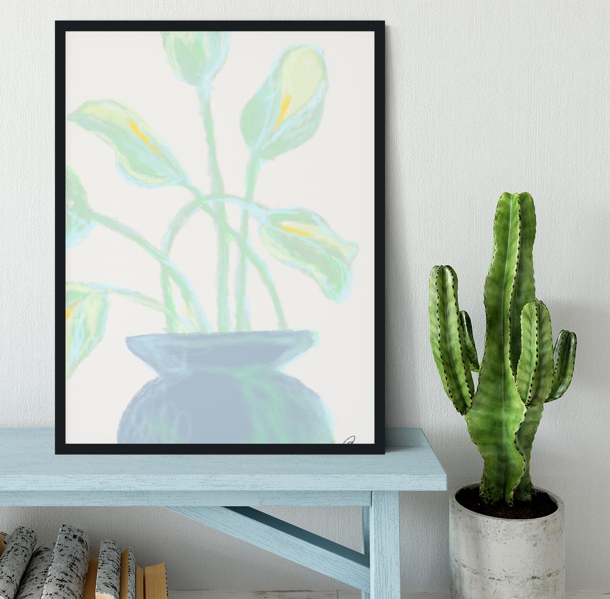 Flowers Mint Framed Print - 1x - 2