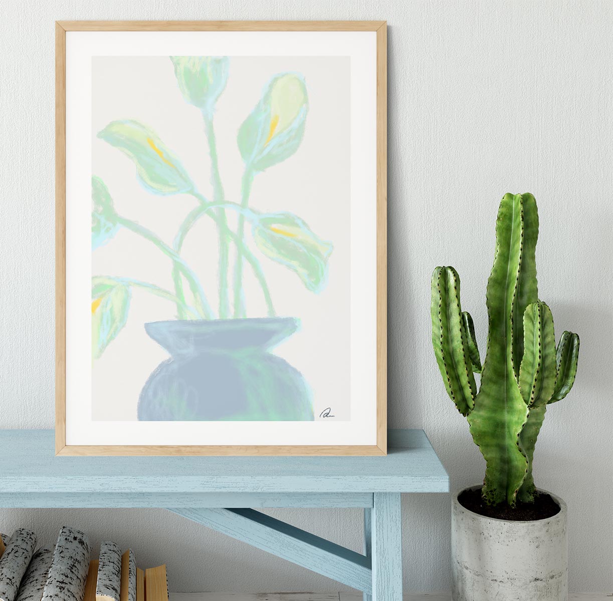 Flowers Mint Framed Print - 1x - 3