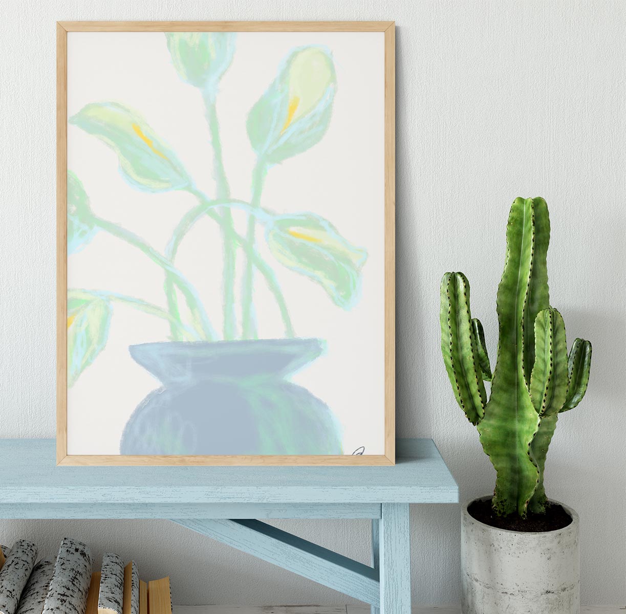 Flowers Mint Framed Print - 1x - 4