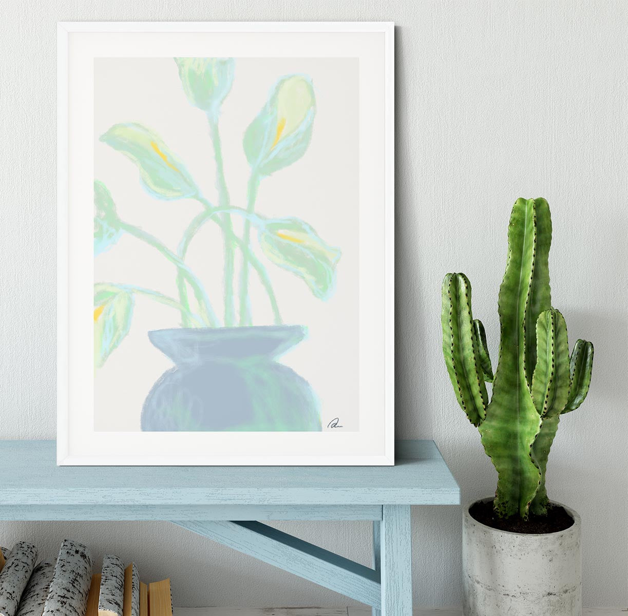 Flowers Mint Framed Print - 1x - 5