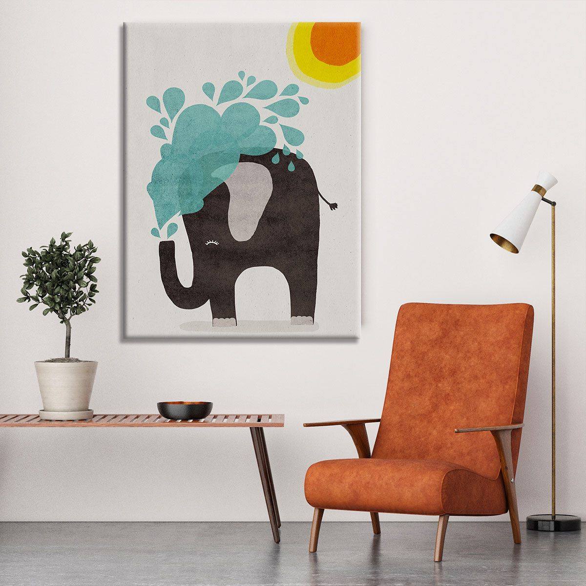 Funny elephant Canvas Print or Poster - 1x - 6