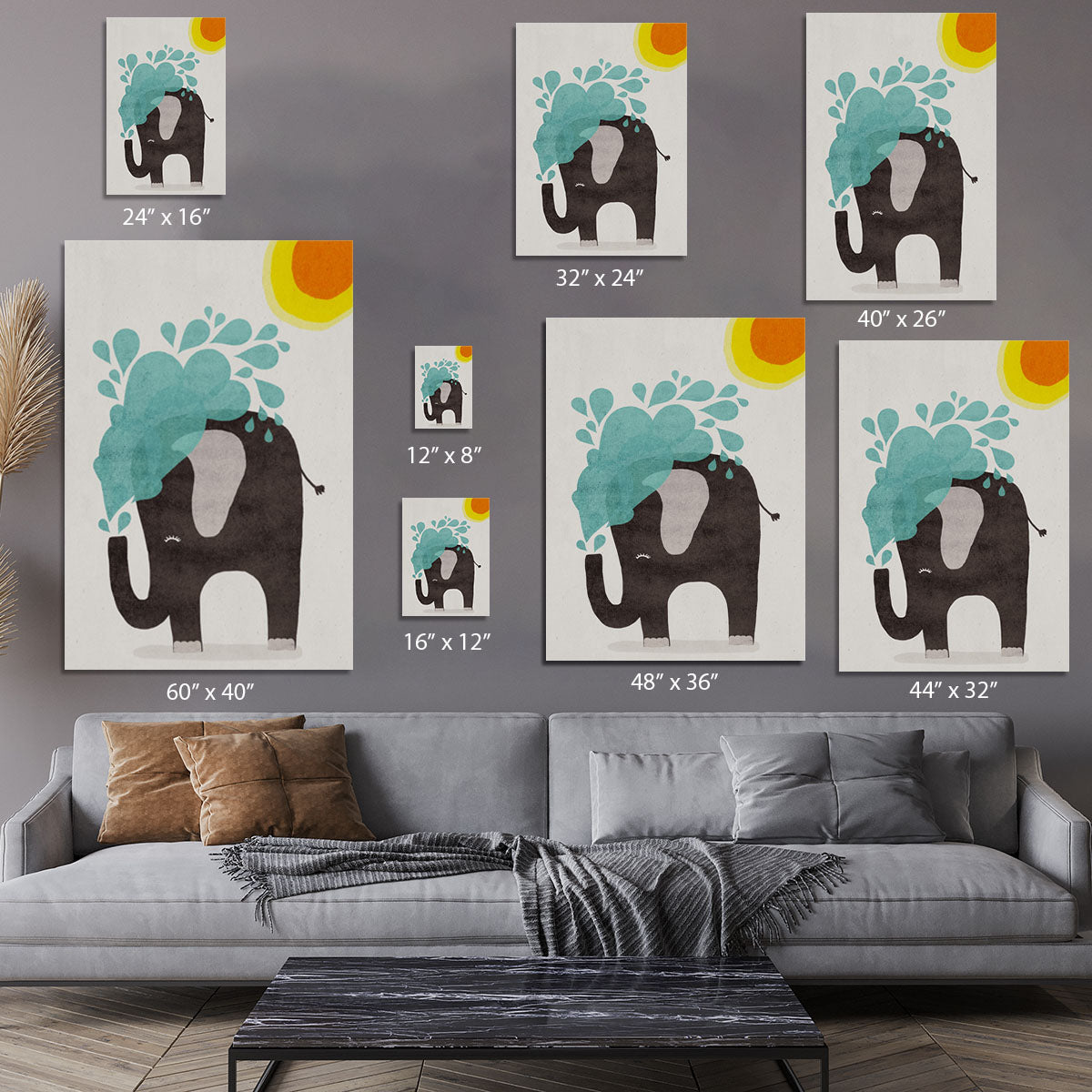 Funny elephant Canvas Print or Poster - 1x - 7