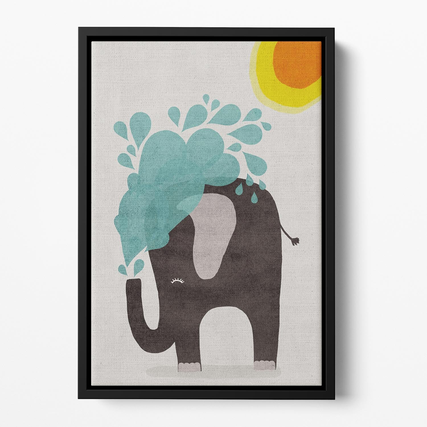 Funny elephant Floating Framed Canvas - 1x - 2