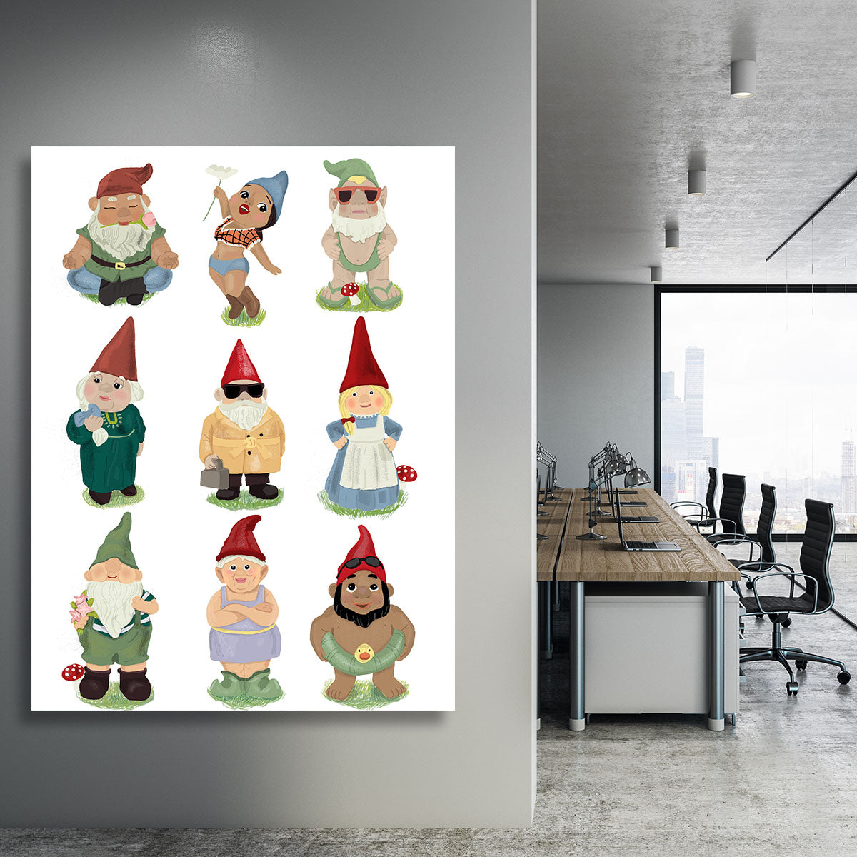 Garden Gnomes Canvas Print or Poster - 1x - 3