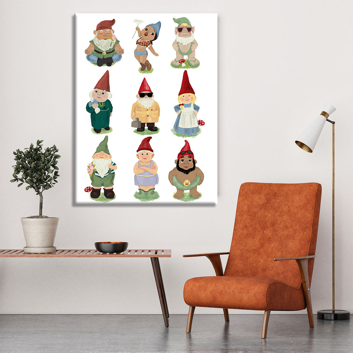 Garden Gnomes Canvas Print or Poster - 1x - 6