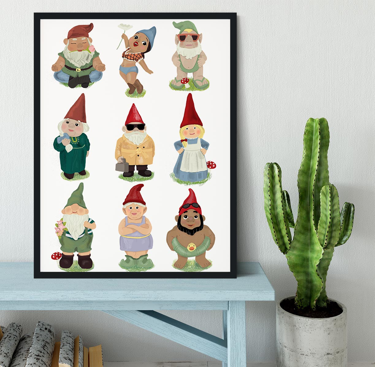 Garden Gnomes Framed Print - 1x - 2