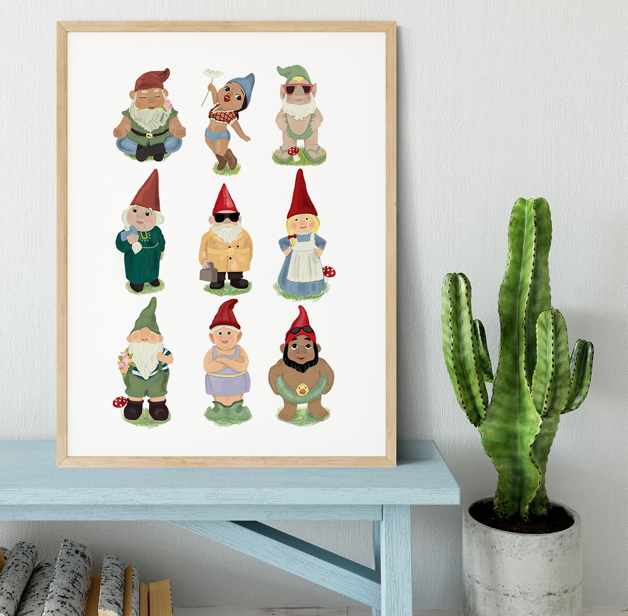 Garden Gnomes Framed Print - 1x - 3