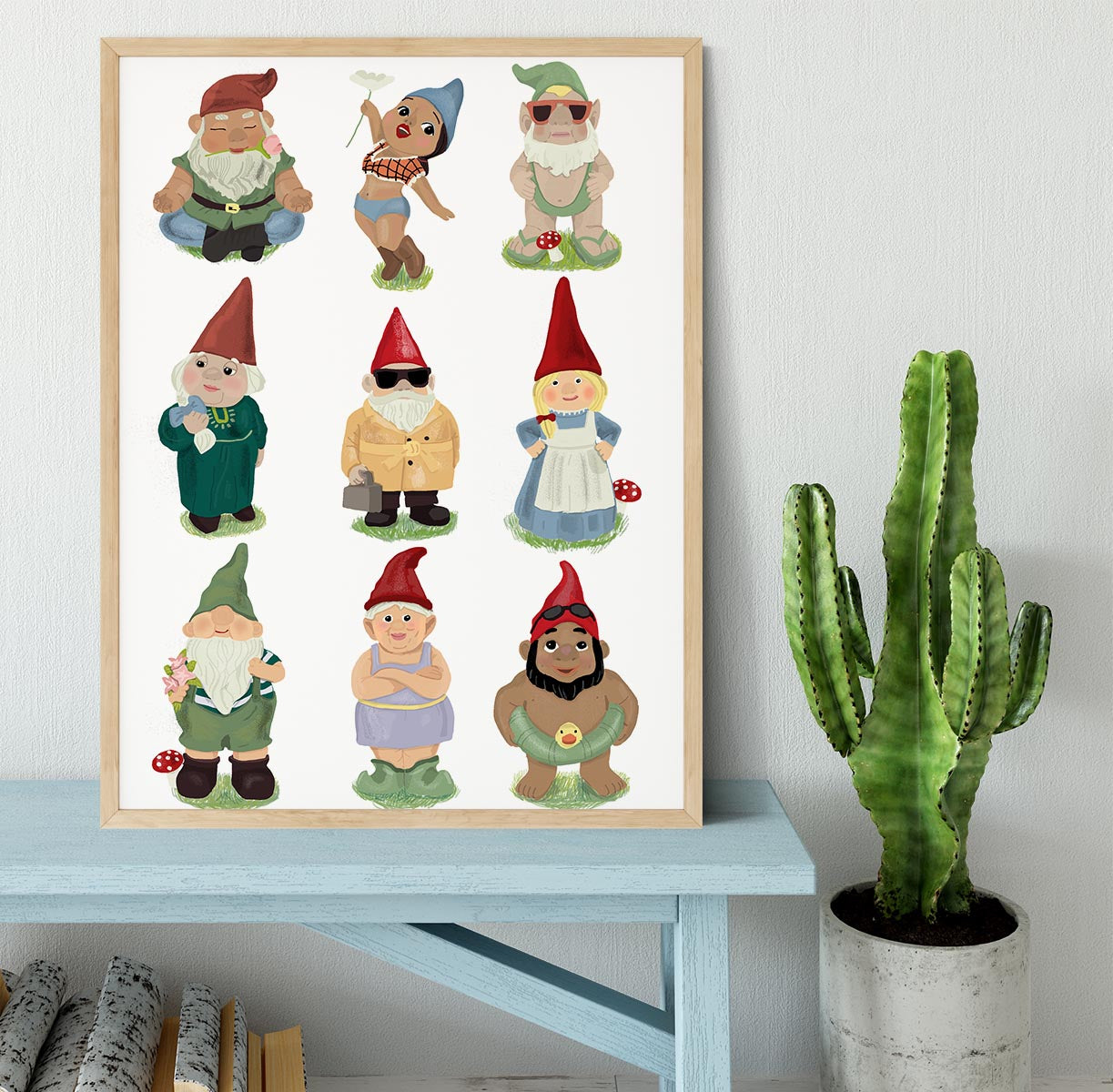 Garden Gnomes Framed Print - 1x - 4