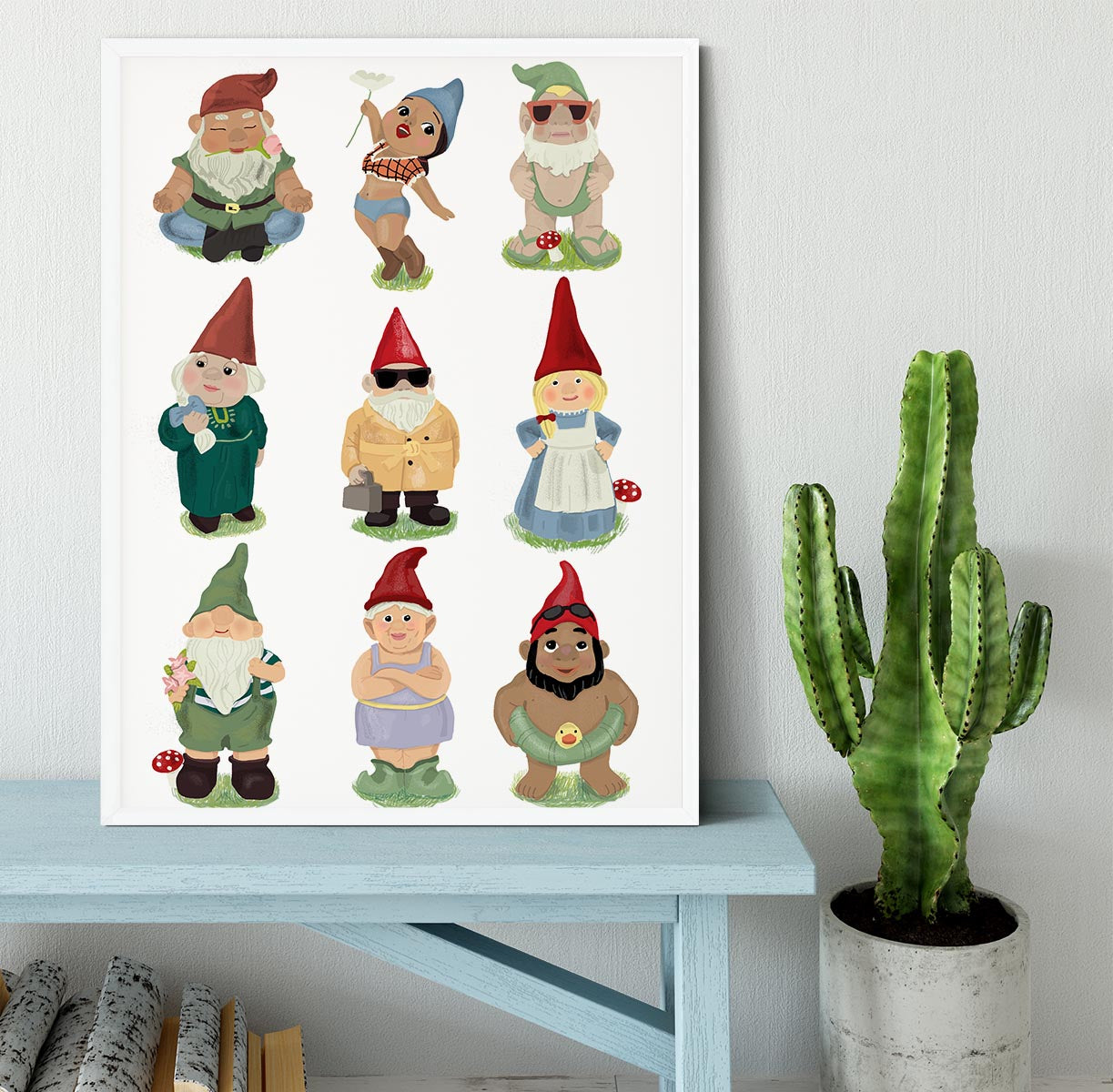 Garden Gnomes Framed Print - 1x -6