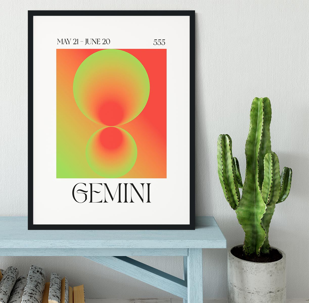 Gemini Celestial Harmony Print Framed Print - Canvas Art Rocks - 1