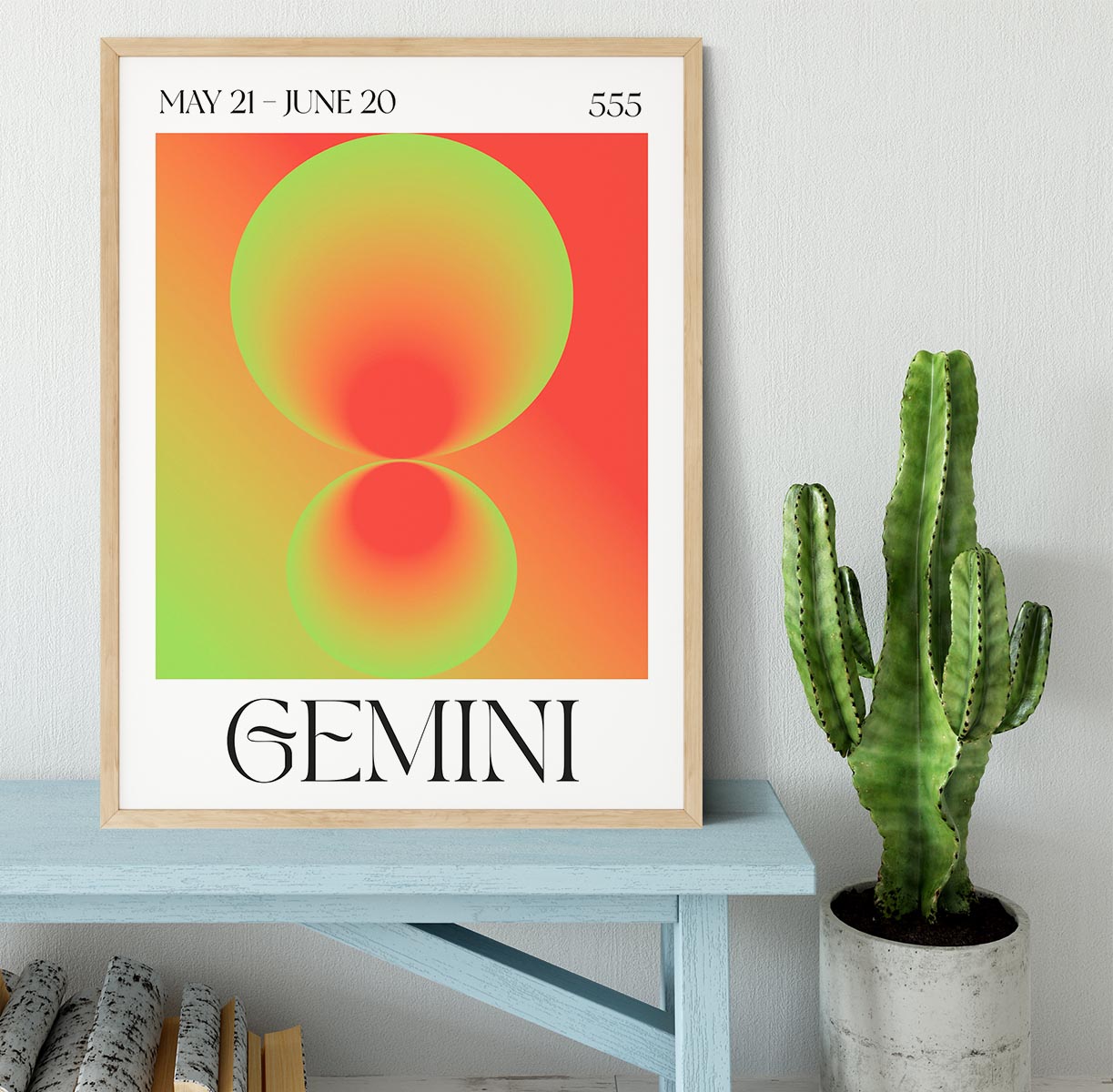 Gemini Celestial Harmony Print Framed Print - Canvas Art Rocks - 4