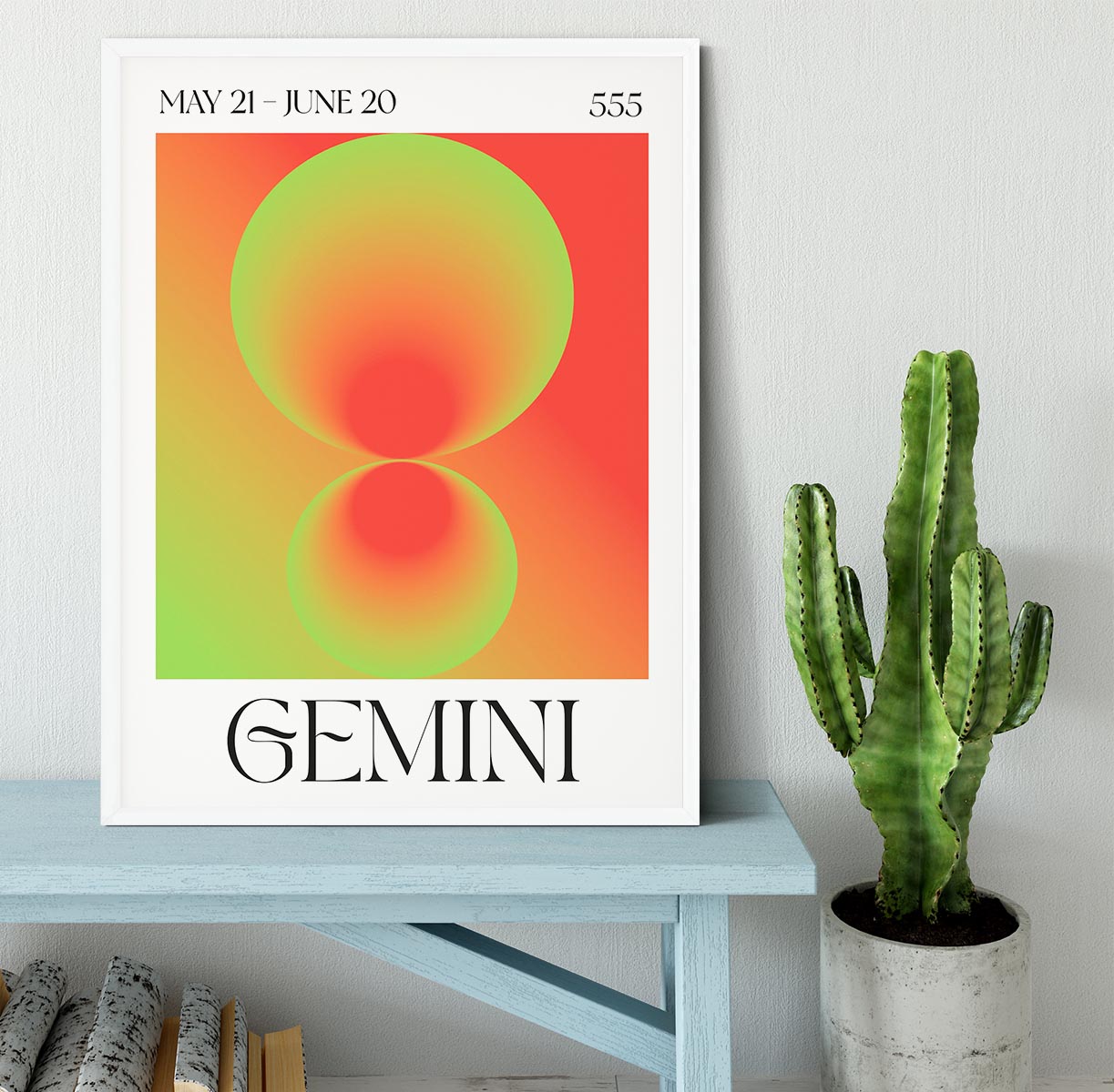 Gemini Celestial Harmony Print Framed Print - Canvas Art Rocks -6