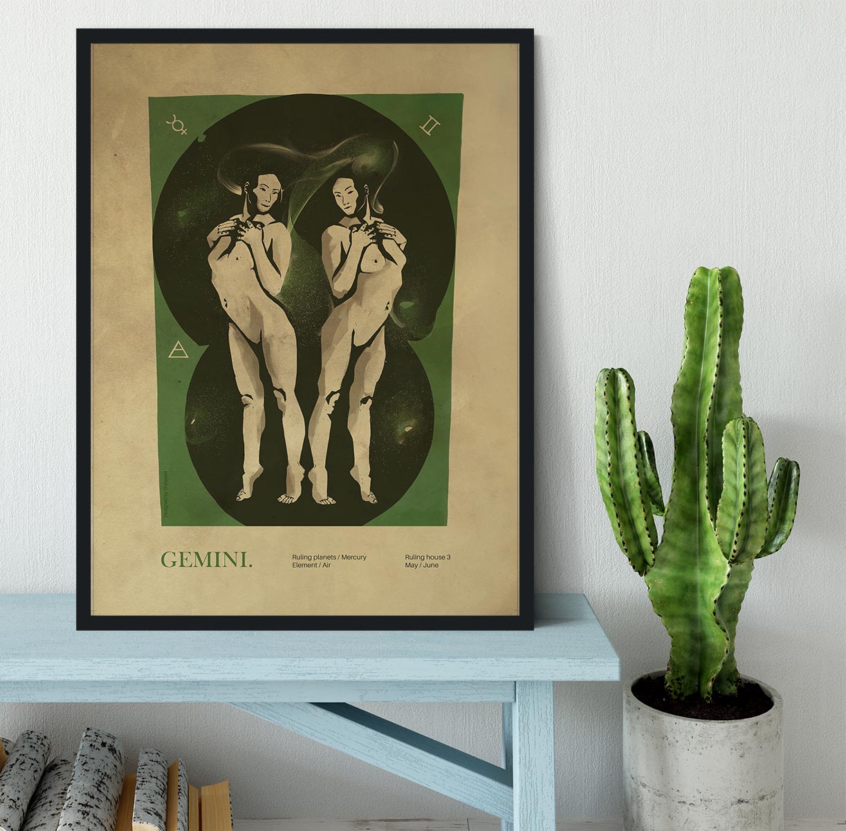 Gemini Celestial Insight Print Framed Print - Canvas Art Rocks - 2