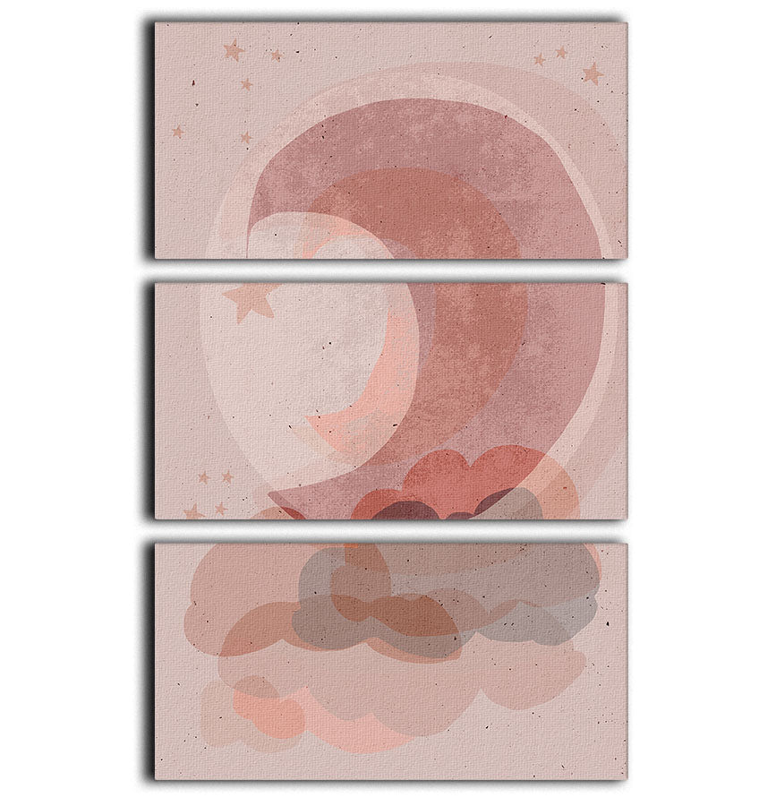 Gentle Moon 3 Split Panel Canvas Print - 1x - 1