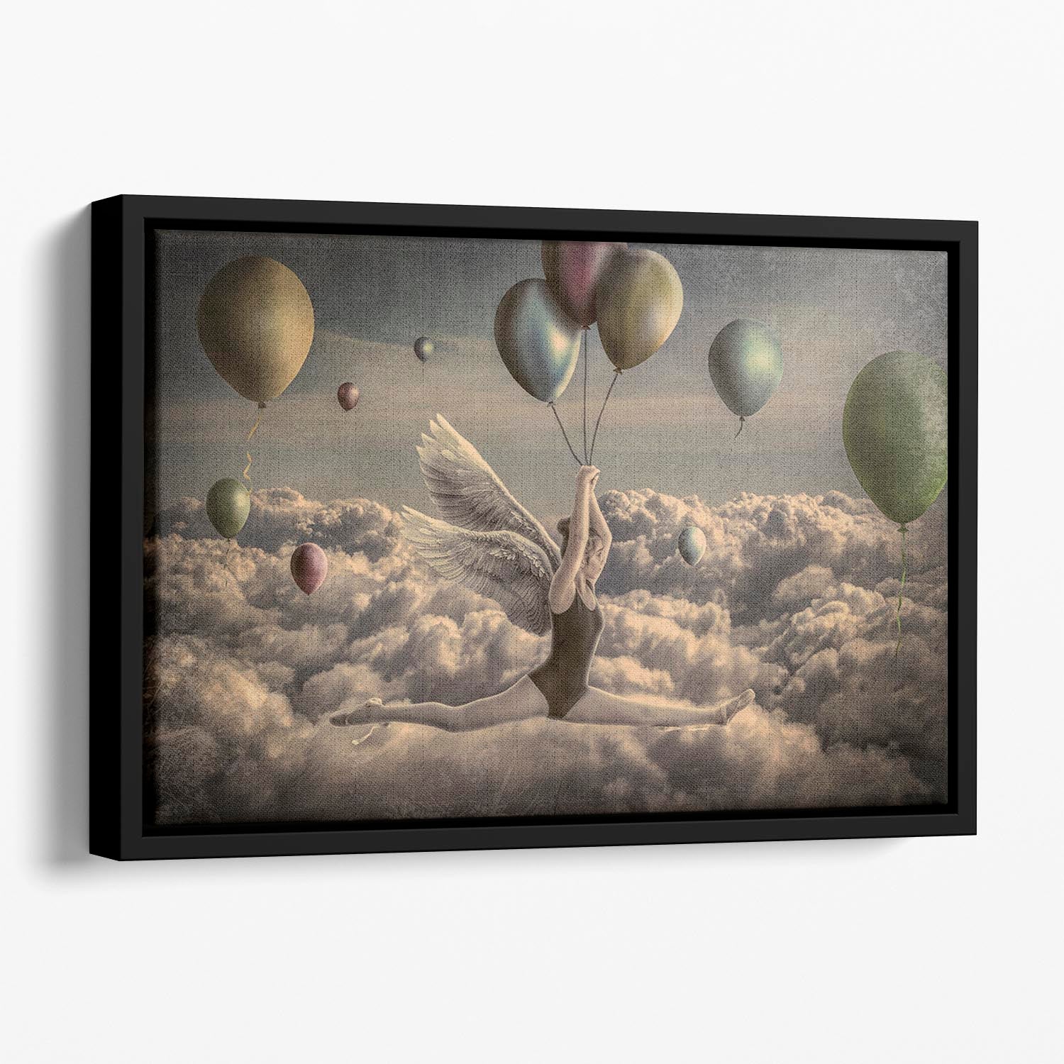 Go with the flow Floating Framed Canvas - 1x - 1