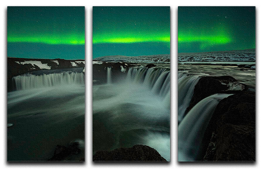 Godafoss 3 Split Panel Canvas Print - Canvas Art Rocks - 1