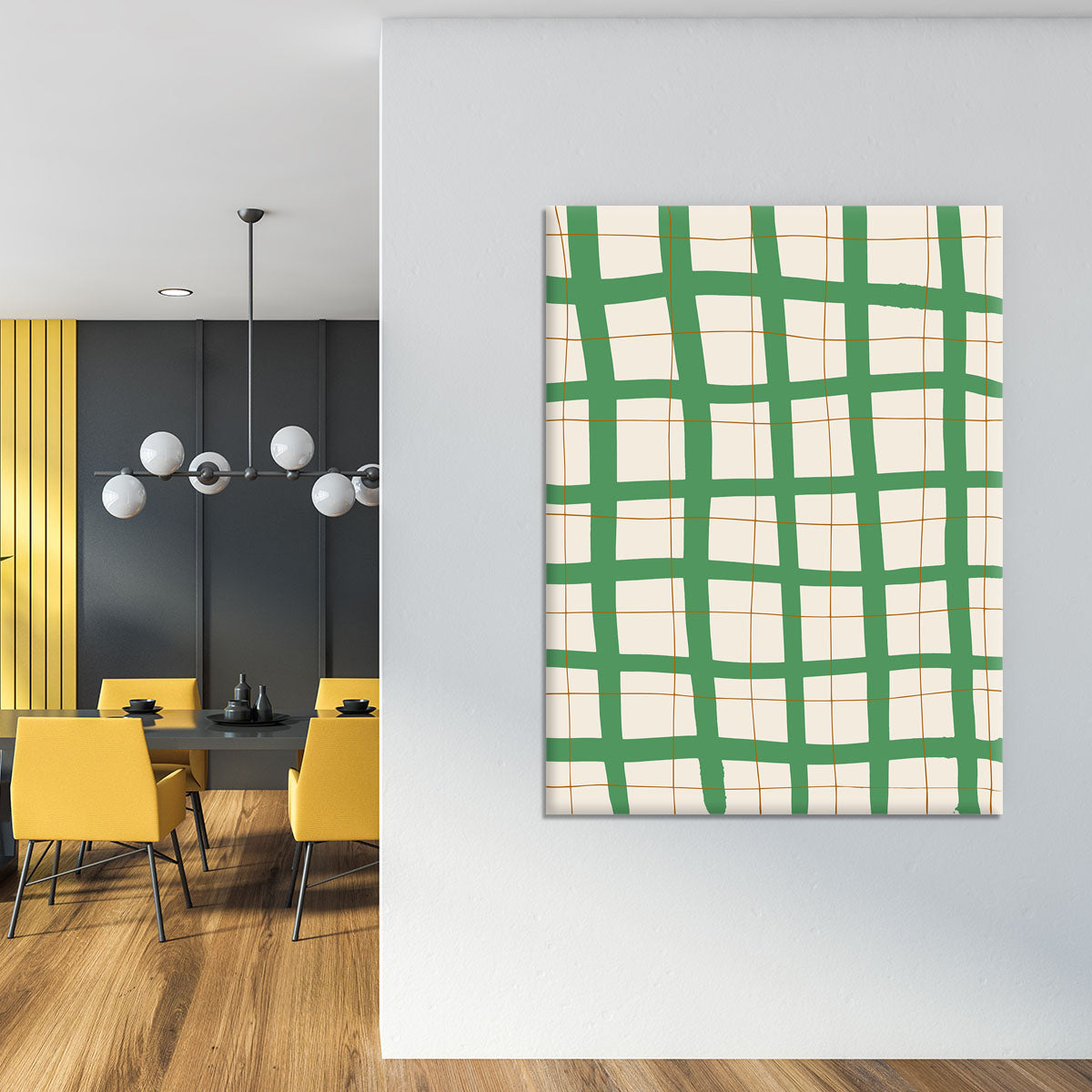 Green Grid Canvas Print or Poster - 1x - 4