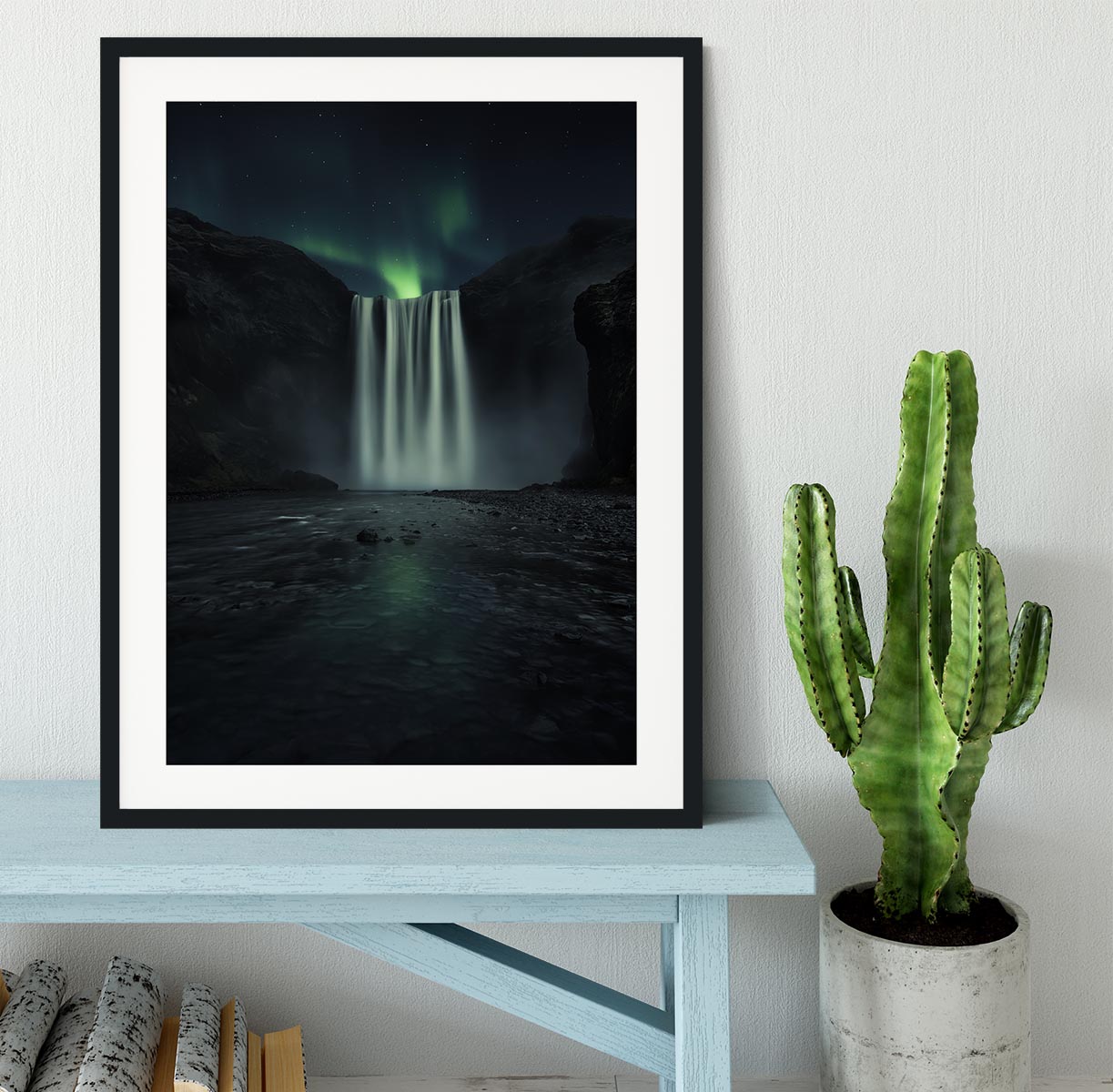 Green Night Framed Print - Canvas Art Rocks - 1