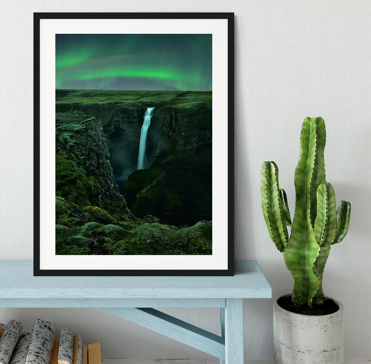 Green Night II Framed Print - Canvas Art Rocks - 1