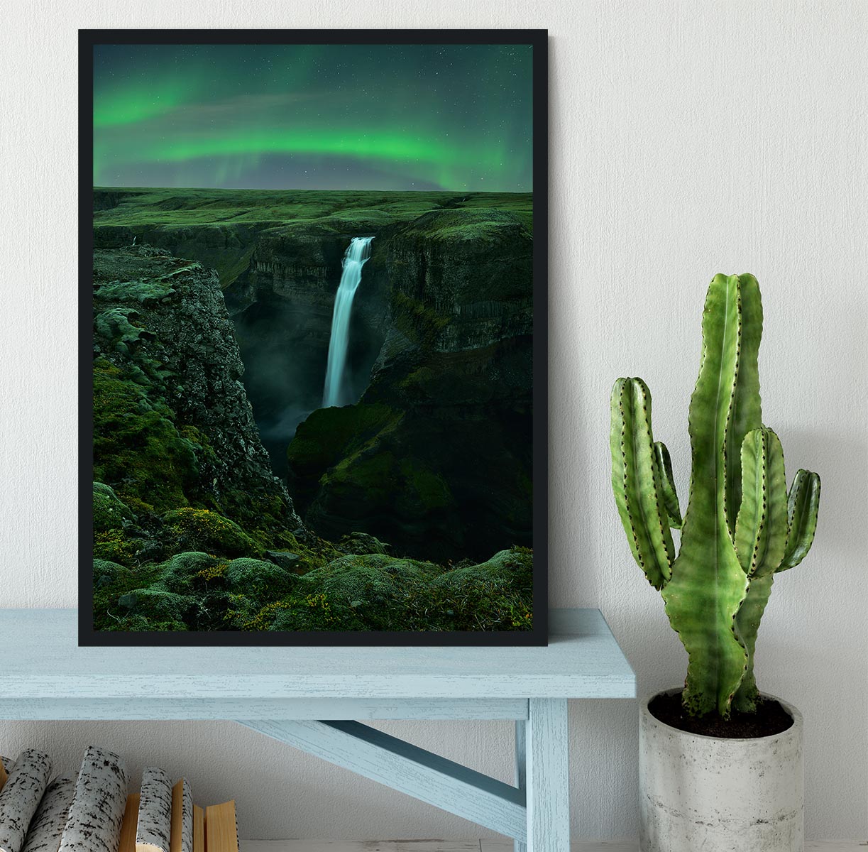 Green Night II Framed Print - Canvas Art Rocks - 2