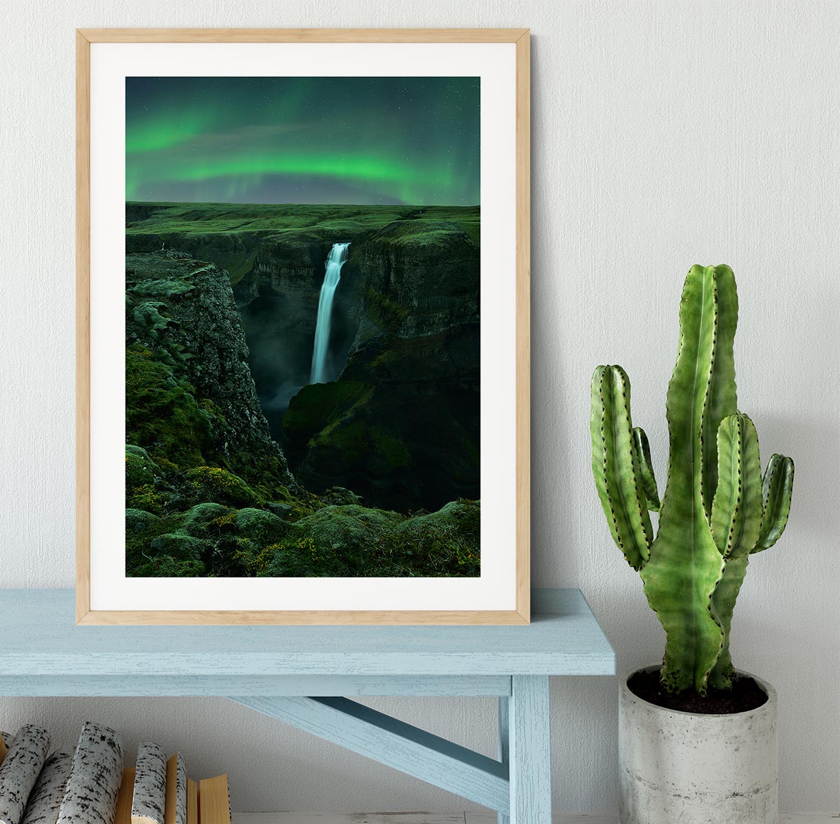 Green Night II Framed Print - Canvas Art Rocks - 3