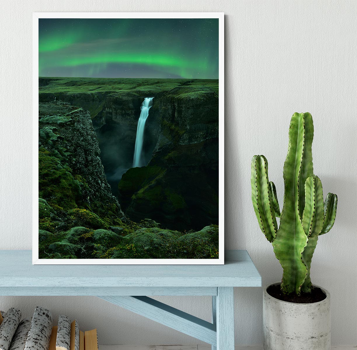 Green Night II Framed Print - Canvas Art Rocks -6