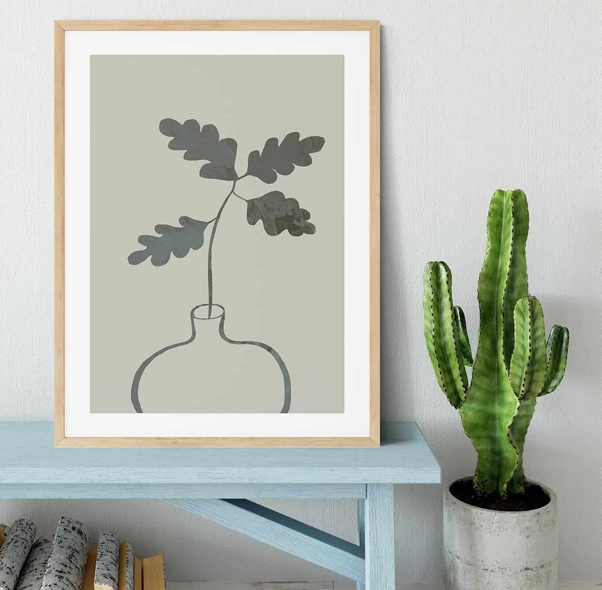 Green Oak Plant Framed Print - 1x - 3