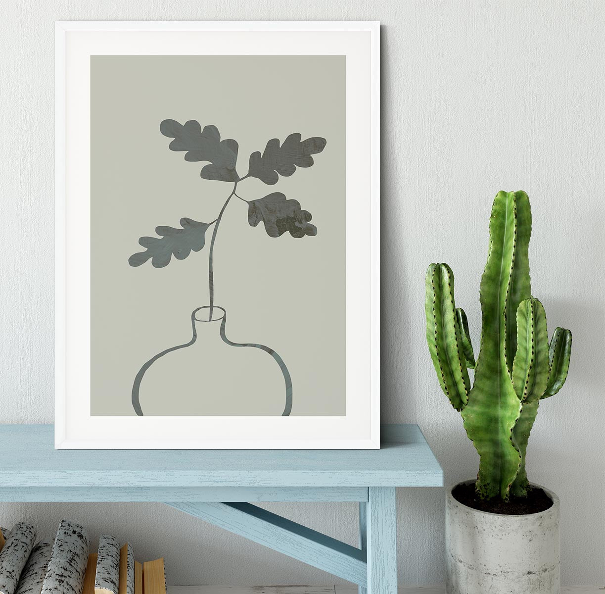 Green Oak Plant Framed Print - 1x - 5