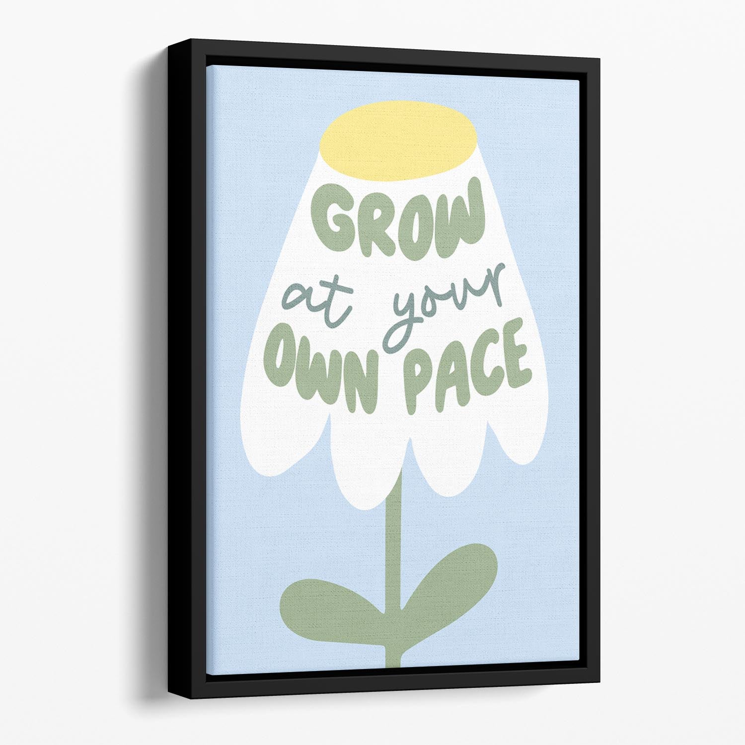 Grow At Your Pace Floating Framed Canvas - Canvas Art Rocks - 1