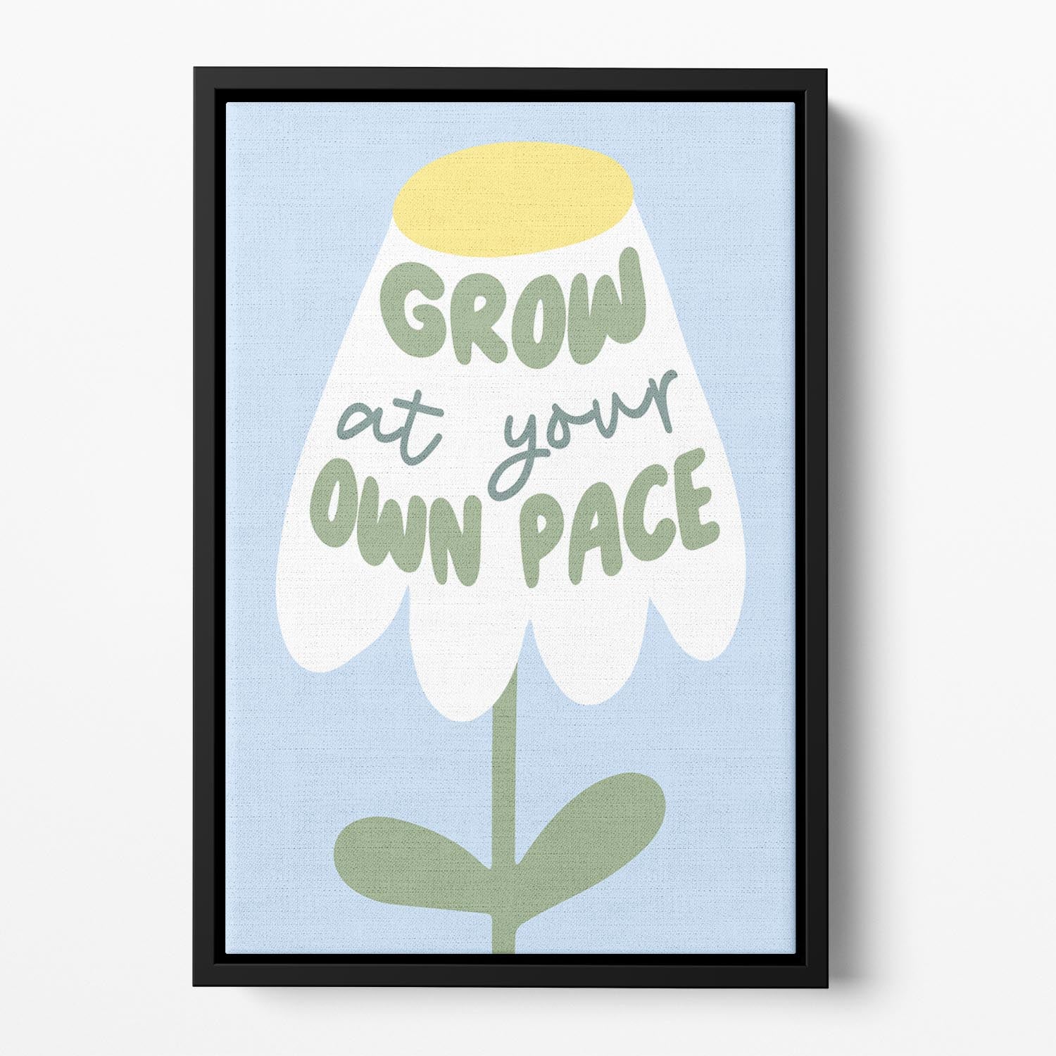 Grow At Your Pace Floating Framed Canvas - Canvas Art Rocks - 2