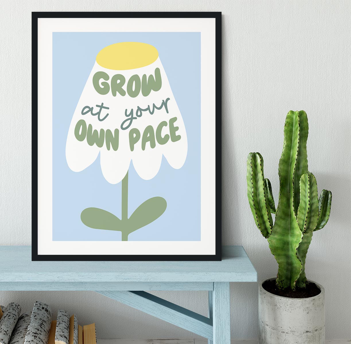 Grow At Your Pace Framed Print - Canvas Art Rocks - 1