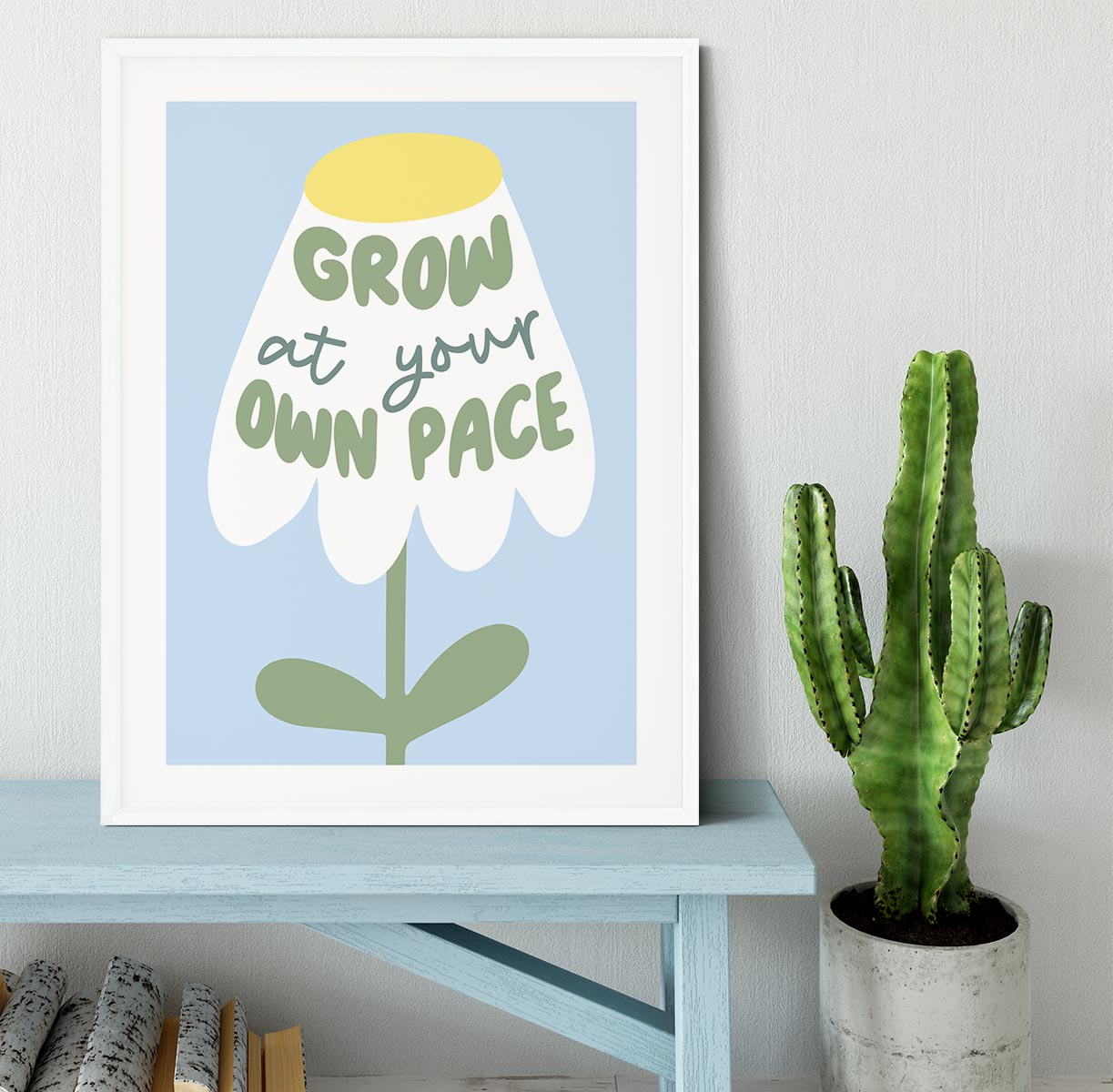 Grow At Your Pace Framed Print - Canvas Art Rocks - 5