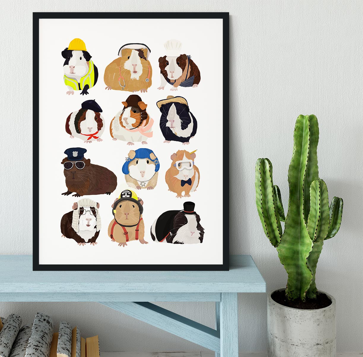 Guinea Pig Working Hr Framed Print - 1x - 1