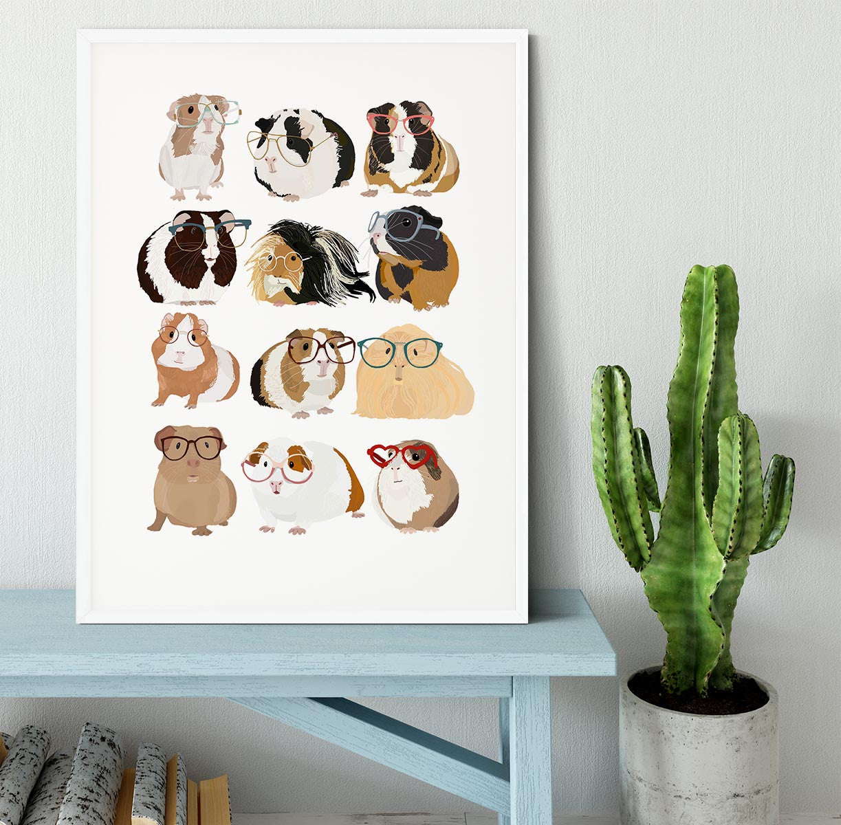 Guinea Pig in Glasses Framed Print - 1x - 5